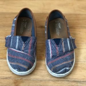 TOMS denim striped shoes